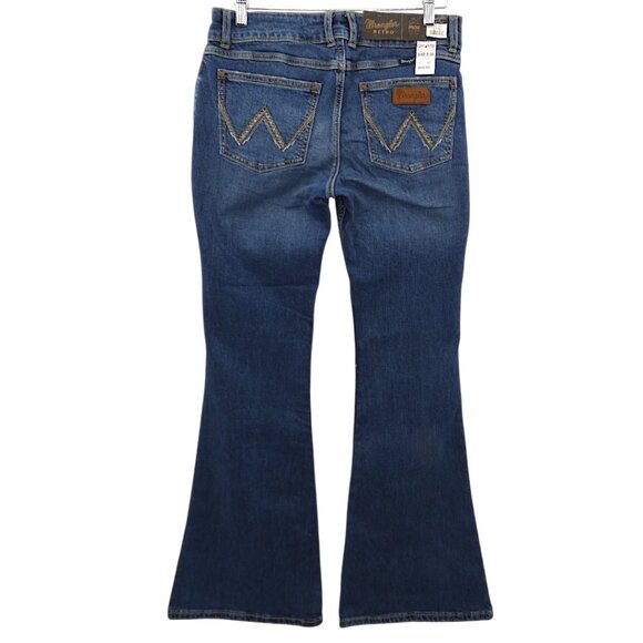 NWT Wrangler Retro Mae Mid Rise Bootcut Jeans Dark Wash Western Y2K Size 9 - Picture 3 of 6